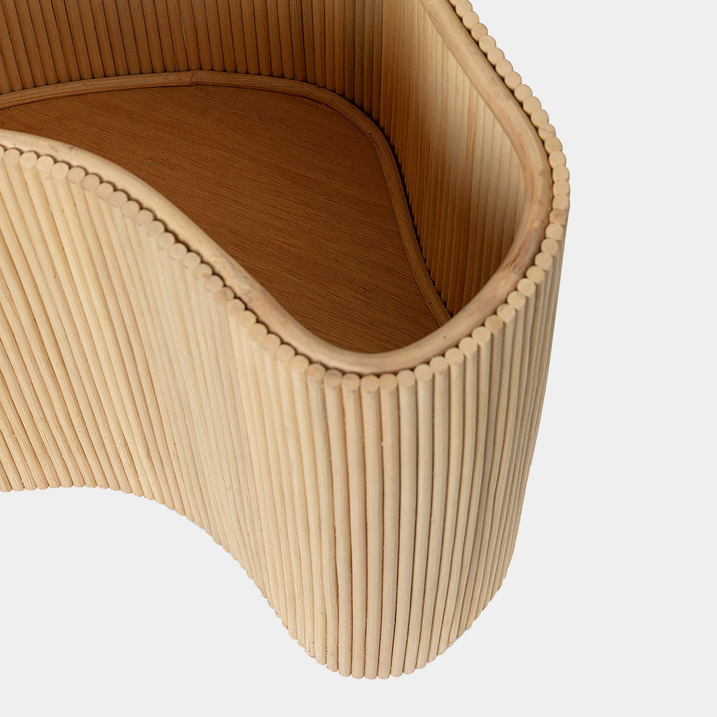 Isola Storage Table with lid open showing 35 L interior storage