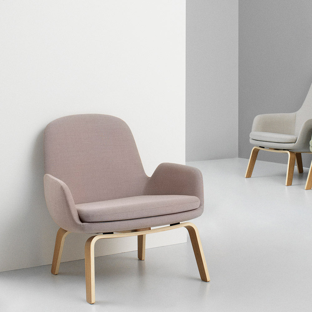 Era Lounge Chair, low, wood legs