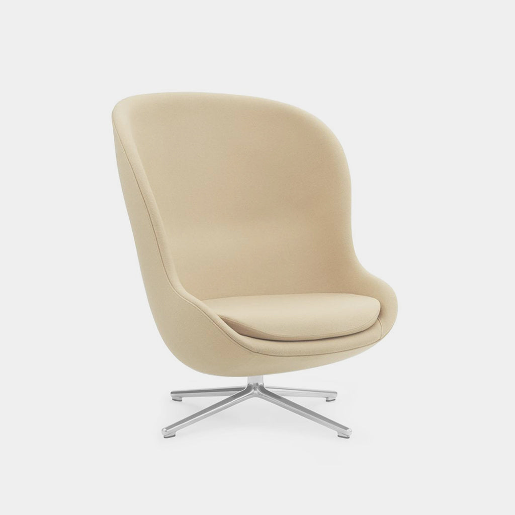 Normann Copenhagen Hyg Chair, high, ivory, swivel base