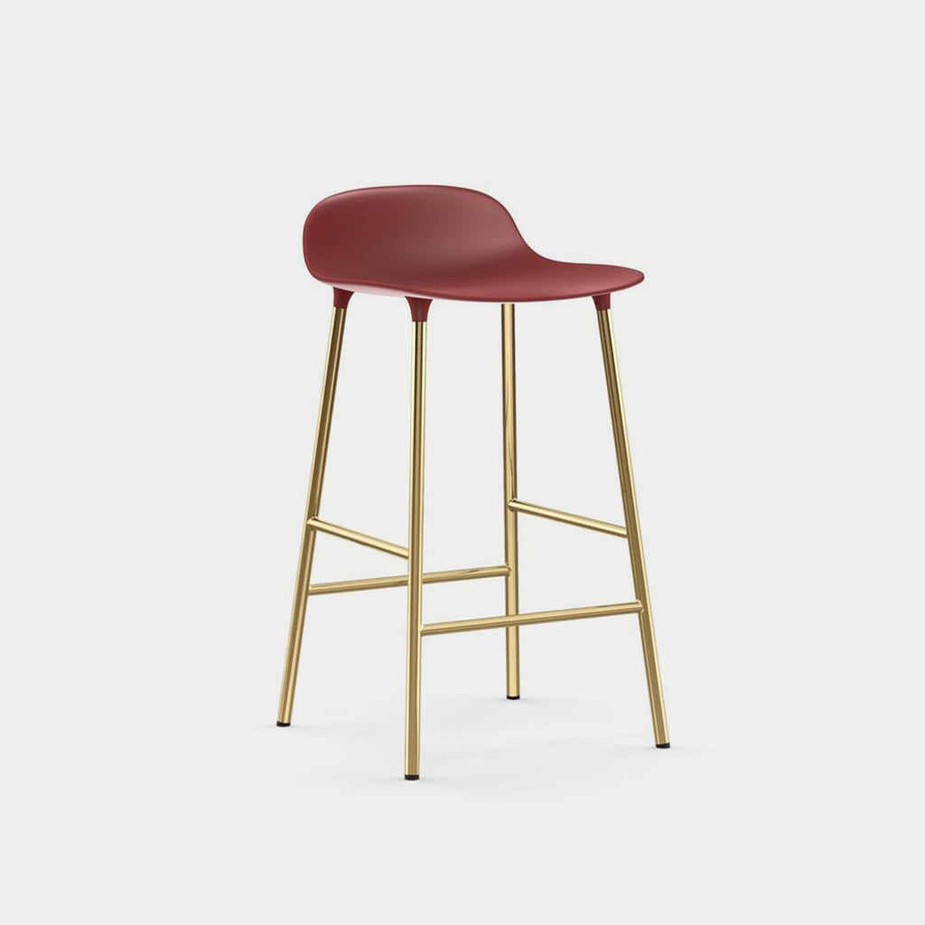 Form Stool, brass legs