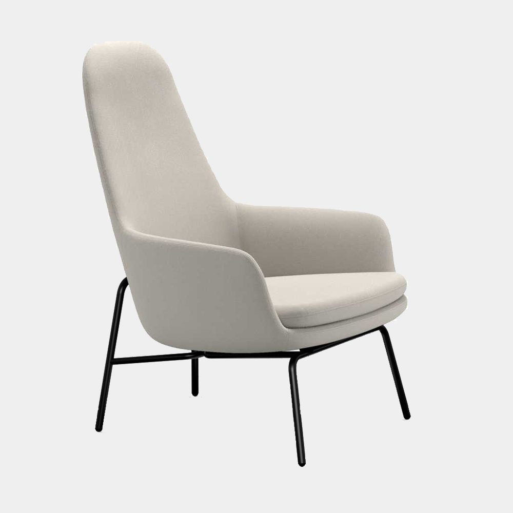 Era Lounge Chair, high, metal legs