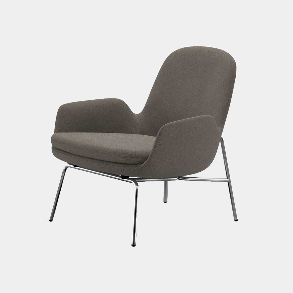 Era Lounge Chair, low, metal legs