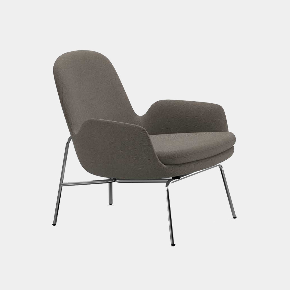 Era Lounge Chair, low, metal legs