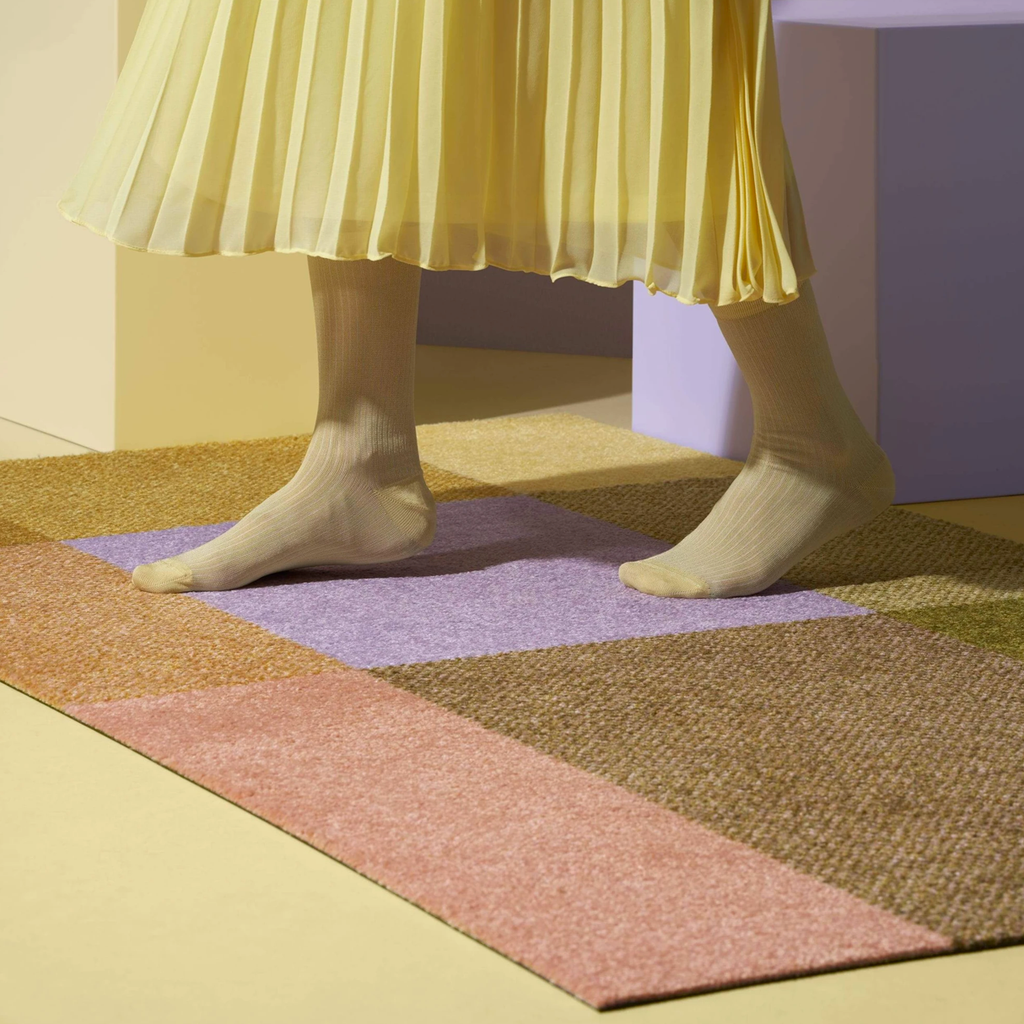 Heymat Mix in color Teklan, washable and slip resistant entryway mat close up