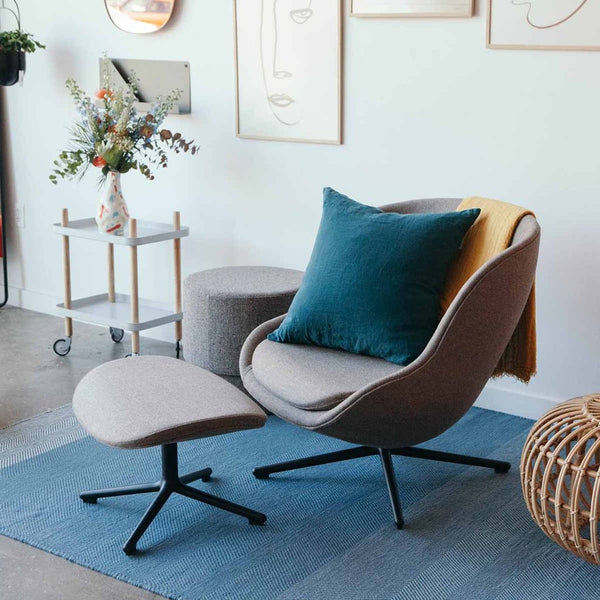 Normann Copenhagen Hyg Chair, low, swivel base with tilt at Nannie