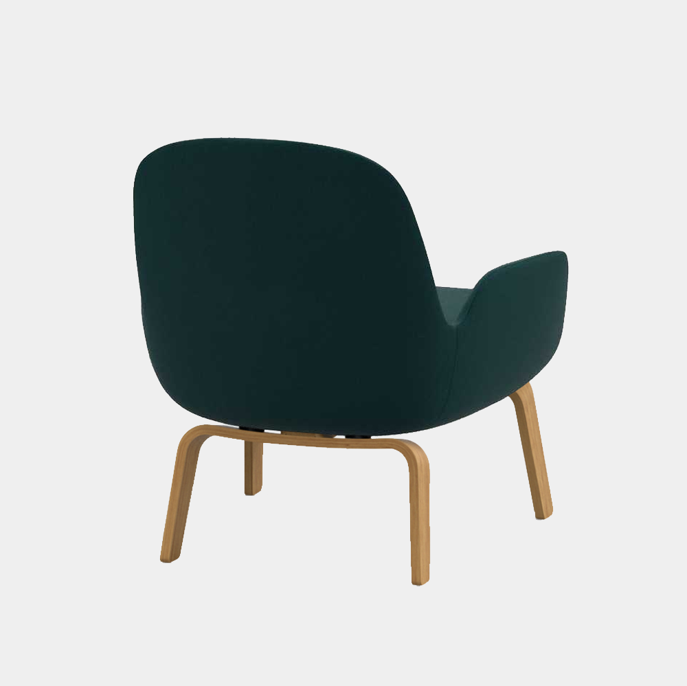 Era Lounge Chair, low, wood legs