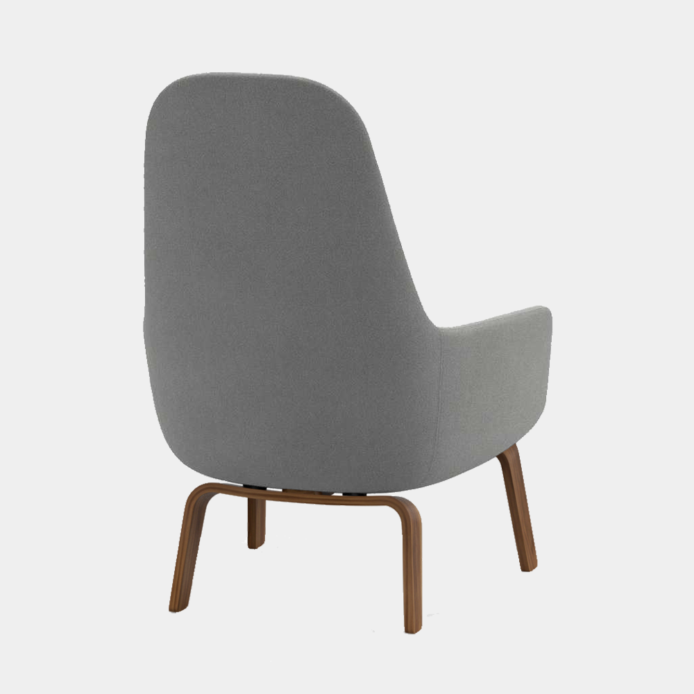 Era Lounge Chair, high, wood legs