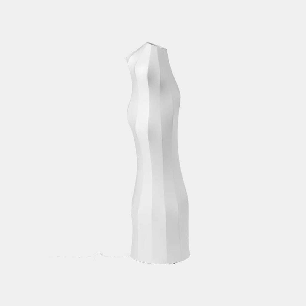 Modern Dae Floor Lamp by Ferm Living, sculptural silhouette with soft pleated fabric shade