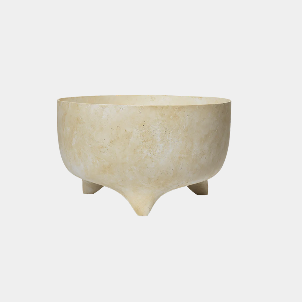 Ferm Living Evoka Pot in stoneware with reactive glaze, modern sculptural planter