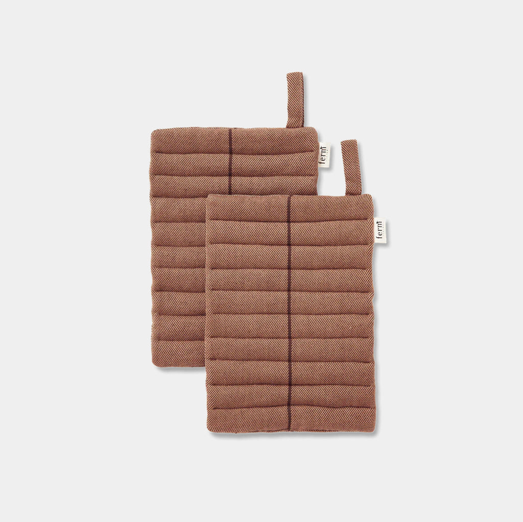 Ferm Living Ito pot holders in hazel on neutral background