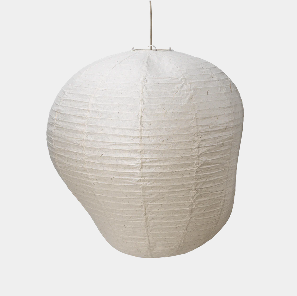 Ferm Living Kurbis pendant 80 cm with textured Washi paper shade and large, organic lantern form