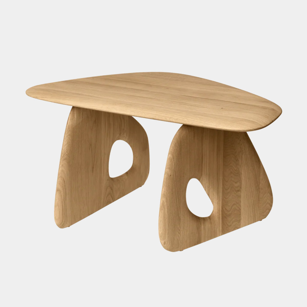 Ferm Living Oar Coffee Table large in natural oiled oak with sculptural cut-out leg detail