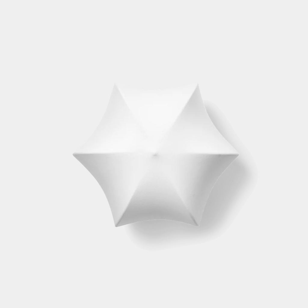 Ferm Living Poem Wall/Ceiling Lamp in White/Cashmere with translucent flower-like shade