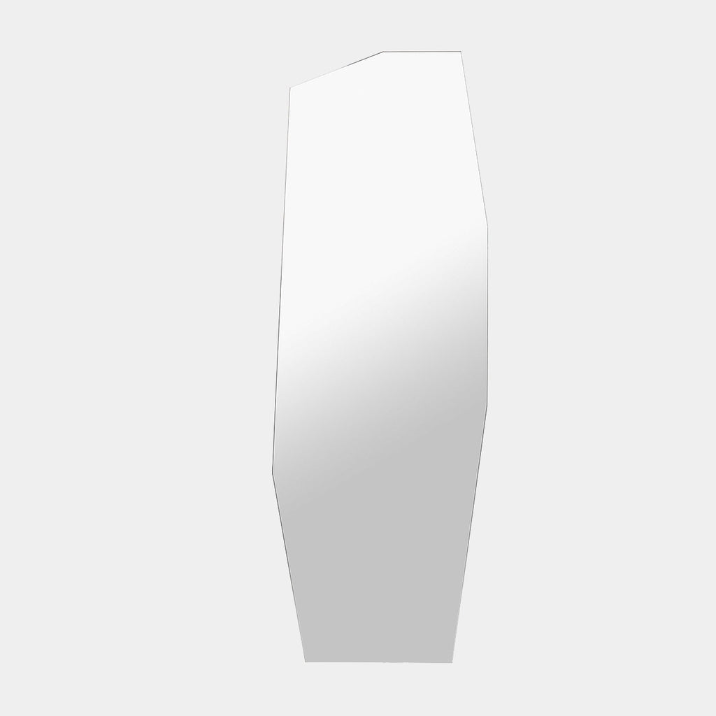 Ferm Living Shard Mirror, full size in Black, asymmetrical full-length wall mirror