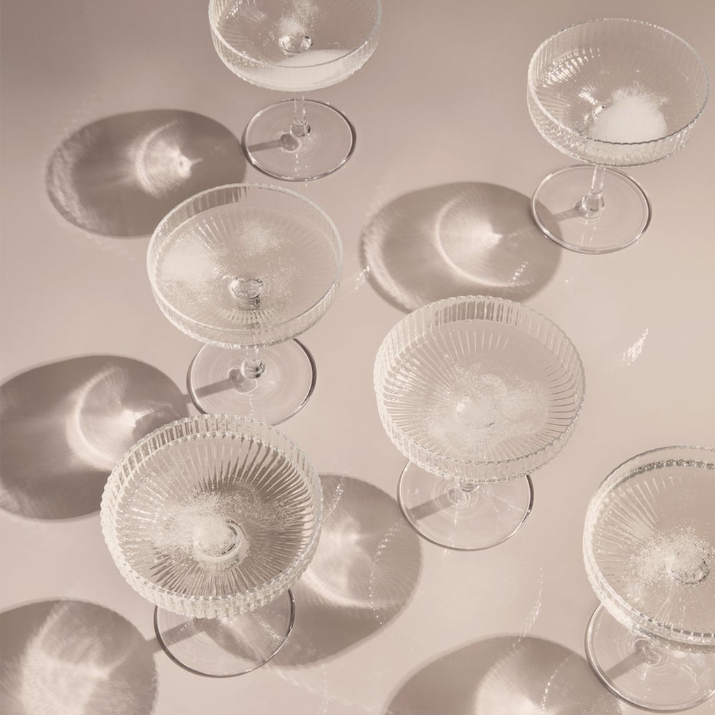 Ripple Champagne Saucers