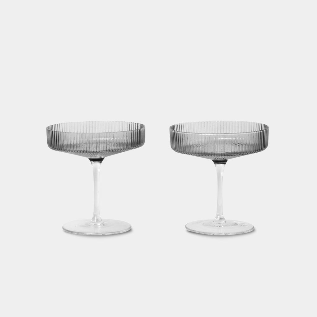Ripple Champagne Saucers