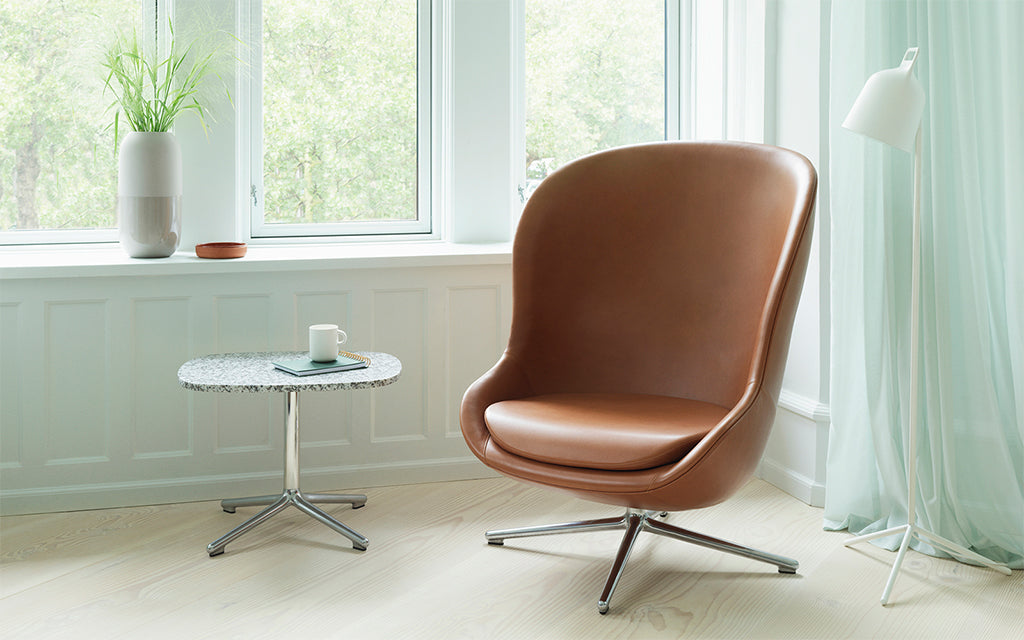 Normann Copenhagen Hyg Chair, swivel base for home at Nannie Inez