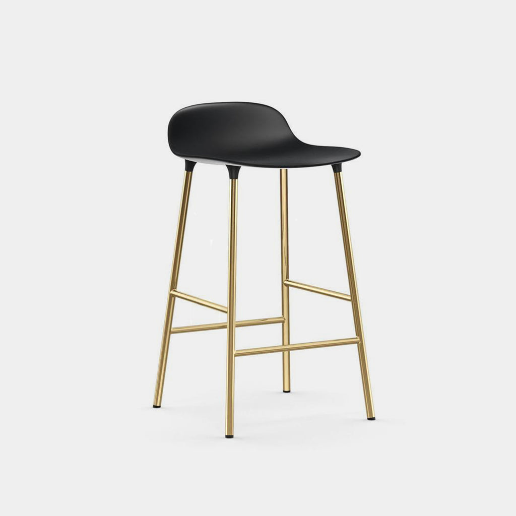 Form Stool, brass legs