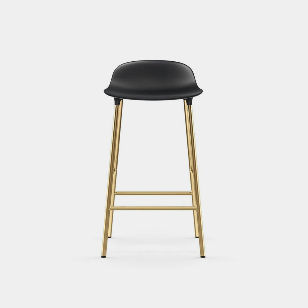 Form Stool, brass legs