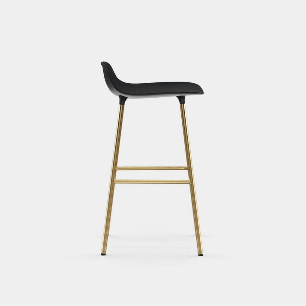 Form Stool, brass legs