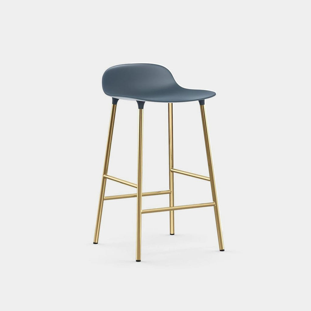 Form Stool, brass legs
