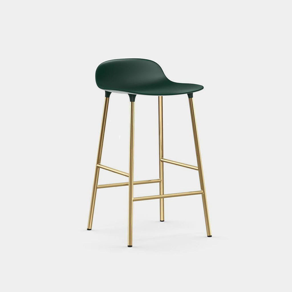 Form Stool, brass legs
