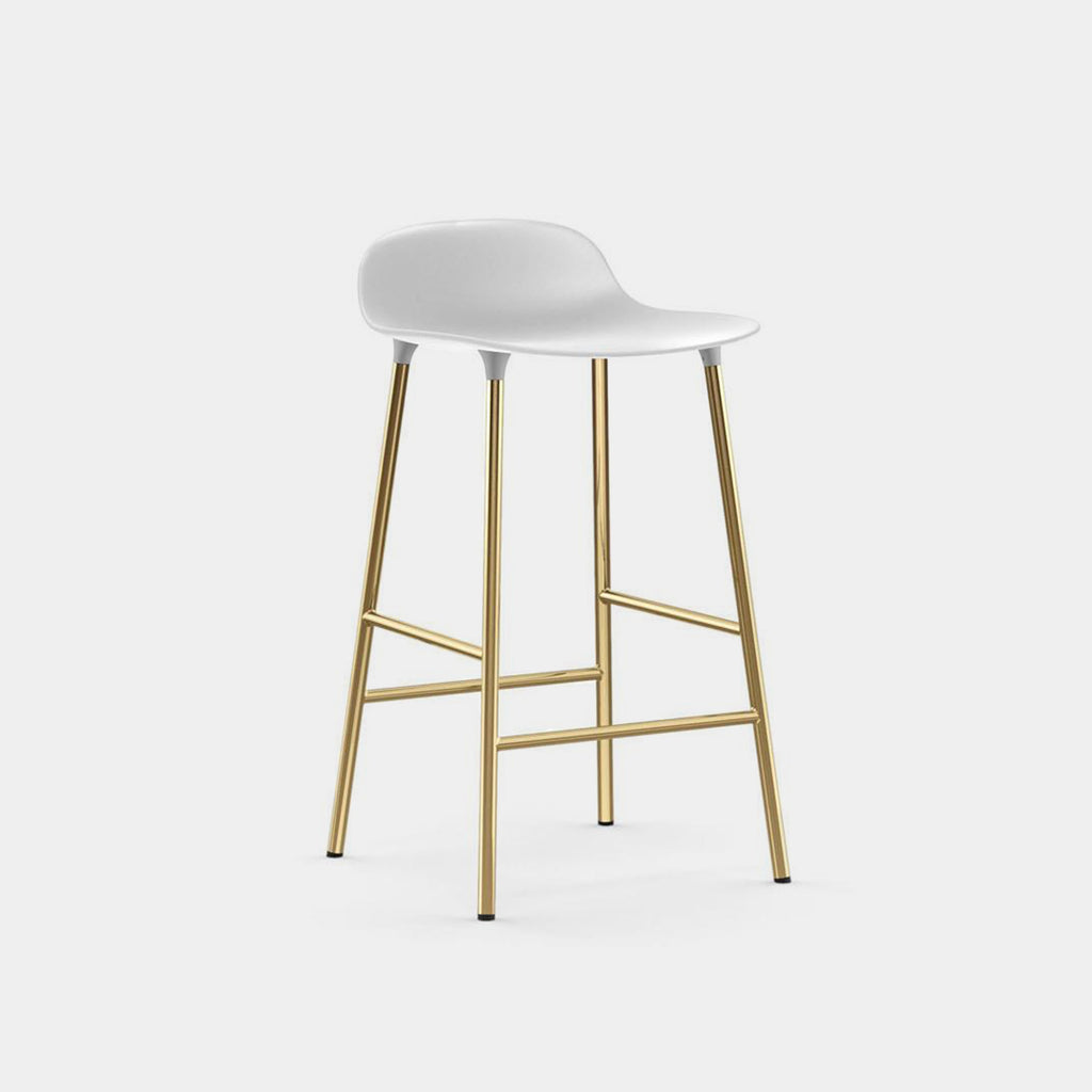 Form Stool, brass legs