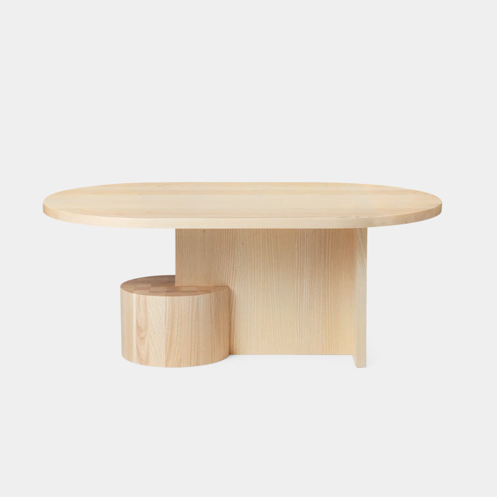 Ferm Living Insert Coffee Table — available in Natural Ash and Black Stained Ash, 39.37" × 15.75" × 23.62"