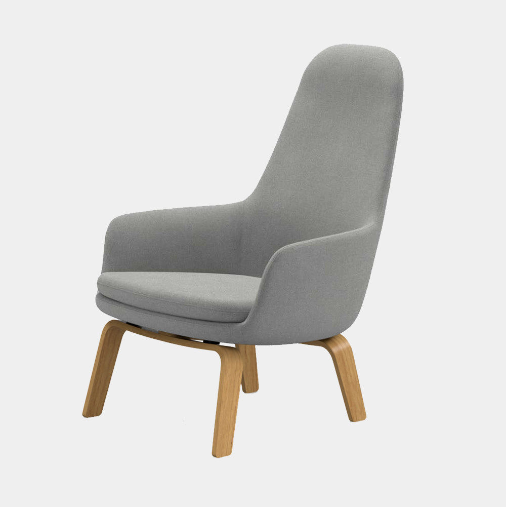 Era Lounge Chair, high, wood legs