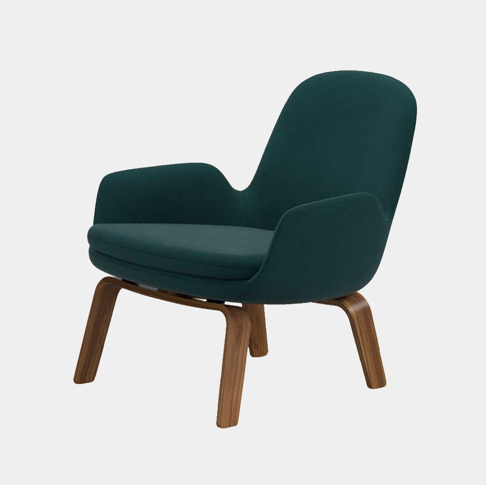 Era Lounge Chair, low, wood legs